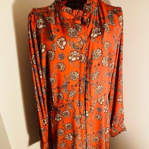 Loft button down floral gorgeous dress 🧡